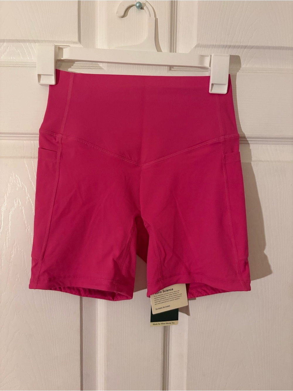 HALARA Pink Power UltraSculpt High-Waist Bike Shorts with Pockets
